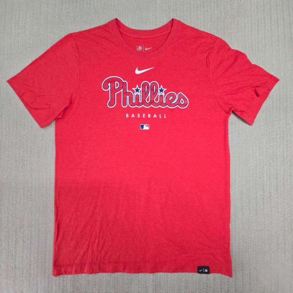 Nike Philadelphia Phillies Shirt Mens Large Red Short Sleeve MLB Baseball